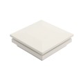 3.5" (3 1/2" x 3 1/2") Ornamental Low Voltage (Warm White LED) Lighted Vinyl Post Cap - White