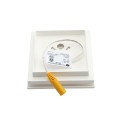 3.5" (3 1/2" x 3 1/2") Ornamental Low Voltage (Warm White LED) Lighted Vinyl Post Cap - White