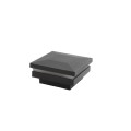 2? Sq. Ornamental Low Voltage LED Lighted Combo Vinyl Post Cap for Vinyl Fence and Railing (Warm White) Textured Black