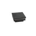 2? Sq. Ornamental Low Voltage LED Lighted Combo Vinyl Post Cap for Vinyl Fence and Railing (Warm White) Textured Black