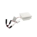 2" Sq. Ornamental Low Voltage LED Lighted Combo Vinyl Post Cap for Vinyl Fence and Railing (Cool White) White
