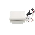 2" Sq. Ornamental Low Voltage LED Lighted Combo Vinyl Post Cap for Vinyl Fence and Railing (Cool White) White