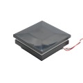 2 1/2" Sq. Ornamental Low Voltage LED Lighted Combo Vinyl Post Cap for Vinyl Fence and Railing (Warm White) Black (simple_unboxed)