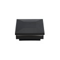 2 1/2" Sq. Ornamental Low Voltage LED Lighted Combo Vinyl Post Cap for Vinyl Fence and Railing (Cool White) Black