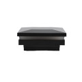 2 1/2" Sq. Ornamental Low Voltage LED Lighted Combo Vinyl Post Cap for Vinyl Fence and Railing (Cool White) Black