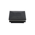 3" Sq. Ornamental Low Voltage LED Lighted Combo Vinyl Post Cap for Vinyl Fence and Railing (Warm White) Black