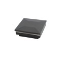 3? Sq. Ornamental Low Voltage LED Lighted Combo Vinyl Post Cap for Vinyl Fence and Railing (Warm White) Textured Black