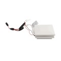 3" Sq. Ornamental Low Voltage LED Lighted Combo Vinyl Post Cap for Vinyl Fence and Railing (Cool White) White