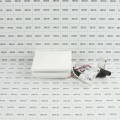 3" Sq. Ornamental Low Voltage LED Lighted Combo Vinyl Post Cap for Vinyl Fence and Railing (Cool White) White