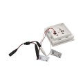 3" Sq. Ornamental Low Voltage LED Lighted Combo Vinyl Post Cap for Vinyl Fence and Railing (Cool White) White