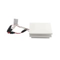 3 1/2" Sq. Ornamental Low Voltage LED Lighted Combo Vinyl Post Cap for Vinyl Fence and Railing (Cool White)