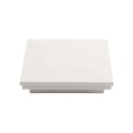 LMT 4" Sq. Ornamental Downward Low Voltage Light Post Cap (Textured White)