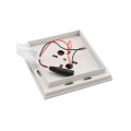 LMT 4" Sq. Ornamental Downward Low Voltage Light Post Cap (Textured White)
