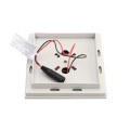LMT 4" Sq. Ornamental Downward Low Voltage Light Post Cap (Textured White)