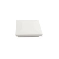 4" Sq. Ornamental Downward Low Voltage LED Lighted Vinyl Post Cap for Vinyl Fence and Railing (Cool White) White
