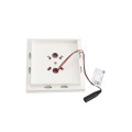 4" Sq. Ornamental Downward Low Voltage LED Lighted Vinyl Post Cap for Vinyl Fence and Railing (Cool White) White