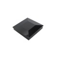 4" Sq. Ornamental Low Voltage LED Lighted Vinyl Post Cap for Vinyl Fence and Railing (Cool White) Black