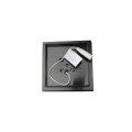 4" Sq. Ornamental Low Voltage LED Lighted Vinyl Post Cap for Vinyl Fence and Railing (Cool White) Black