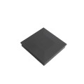 4" Sq. Ornamental Low Voltage LED Lighted Vinyl Post Cap for Vinyl Fence and Railing (Warm White) Textured Black