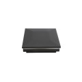 4" Sq. Ornamental Low Voltage LED Lighted Vinyl Post Cap for Vinyl Fence and Railing (Warm White) Textured Black