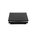 4" Sq. Ornamental Low Voltage LED Lighted Vinyl Post Cap for Vinyl Fence and Railing (Cool White) Textured Black