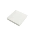 4" Sq. Ornamental Low Voltage LED Lighted Vinyl Post Cap for Vinyl Fence and Railing (Warm White) White