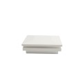 4" Sq. Ornamental Low Voltage LED Lighted Vinyl Post Cap for Vinyl Fence and Railing (Warm White) White