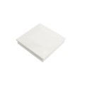 4" Sq. Ornamental Low Voltage LED Lighted Vinyl Post Cap for Vinyl Fence and Railing (Cool White) White