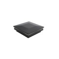 4" Sq. Ornamental Low Voltage LED Lighted Combo Vinyl Post Cap for Vinyl Fence and Railing (Warm White) Black