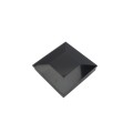 4" Sq. Ornamental Low Voltage LED Lighted Combo Vinyl Post Cap for Vinyl Fence and Railing (Warm White) Black