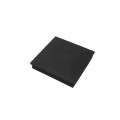 4? Sq. Ornamental Low Voltage LED Lighted Combo Vinyl Post Cap for Vinyl Fence and Railing (Cool White) Textured Black