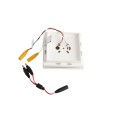 4" Sq. Ornamental Low Voltage LED Lighted Combo Vinyl Post Cap for Vinyl Fence and Railing (Warm White) White