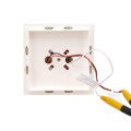 4" Sq. Ornamental Low Voltage LED Lighted Combo Post Cap - 1778W-3K - White