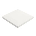 4.5" (4 1/2" x 4 1/2") Ornamental Downward Low Voltage (Warm White LED) Lighted Vinyl Post Cap - White
