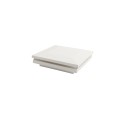 4 1/4" Sq. Ornamental Low Voltage LED Lighted Vinyl Post Cap For AZEK/TimberTech Post Sleeves (Low Gloss White)