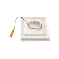 4 1/4" Sq. Ornamental Low Voltage LED Lighted Vinyl Post Cap for Vinyl Fence and Railing (Warm White) White