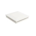 4 1/4" Sq. Ornamental Low Voltage LED Lighted Vinyl Post Cap for Vinyl Fence and Railing (Cool White) White 