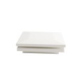 4 1/4" Sq. Ornamental Low Voltage LED Lighted Vinyl Post Cap for Vinyl Fence and Railing (Cool White) White 