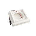 4 1/4" Sq. Ornamental Low Voltage LED Lighted Vinyl Post Cap for Vinyl Fence and Railing (Cool White) White 