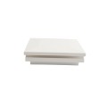 4 1/2" Sq. Ornamental Low Voltage LED Lighted Vinyl Post Cap for Vinyl Fence and Railing (Warm White) White
