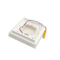 4 1/2" Sq. Ornamental Low Voltage LED Lighted Vinyl Post Cap for Vinyl Fence and Railing (Warm White) White