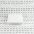 4 1/2" Sq. Ornamental Low Voltage LED Lighted Vinyl Post Cap for Vinyl Fence and Railing (Cool White) White