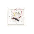 4 1/2" Sq. Ornamental Low Voltage LED Lighted Vinyl Post Cap for Vinyl Fence and Railing (Cool White) White
