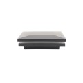 4 1/4" Sq. Ornamental Low Voltage LED Lighted Combo Vinyl Post Cap for Vinyl Fence and Railing (Warm White) Black
