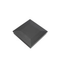 4 1/4" Sq. Ornamental Low Voltage LED Lighted Combo Vinyl Post Cap for Vinyl Fence and Railing (Cool White) Black