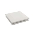 4 1/4" Sq. Ornamental Low Voltage LED Lighted Combo Vinyl Post Cap For AZEK/TimberTech Post Sleeves (Warm White) (Warm White) Low Gloss White