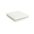 4 1/4" Sq. Ornamental Low Voltage LED Lighted Combo Vinyl Post Cap for Vinyl Fence and Railing (Cool White) White