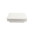 4 1/4" Sq. Ornamental Low Voltage LED Lighted Combo Vinyl Post Cap for Vinyl Fence and Railing (Cool White) White
