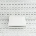 4 1/4" Sq. Ornamental Low Voltage LED Lighted Combo Vinyl Post Cap for Vinyl Fence and Railing (Cool White) White
