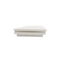 4 1/2" Sq. Ornamental Low Voltage LED Lighted Combo Vinyl Post Cap for Vinyl Fence and Railing (Warm White) White